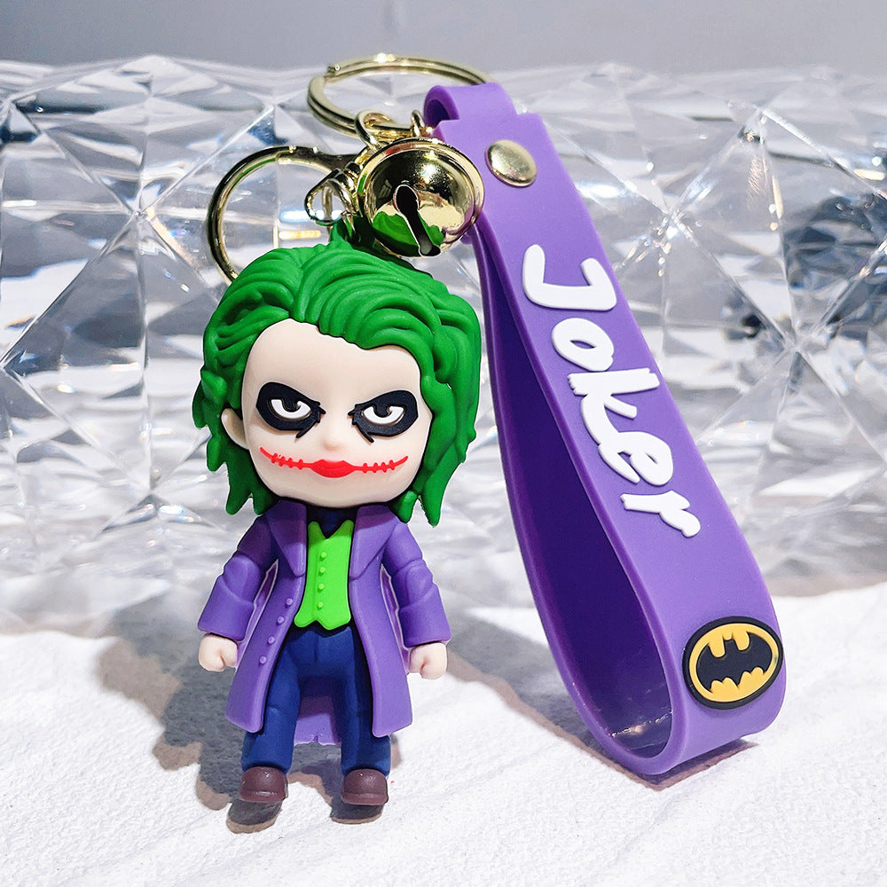 Cross-Border Clown Keychain Superhero Doll Car Keychain Batman Pendant Claw Machine Small Gift