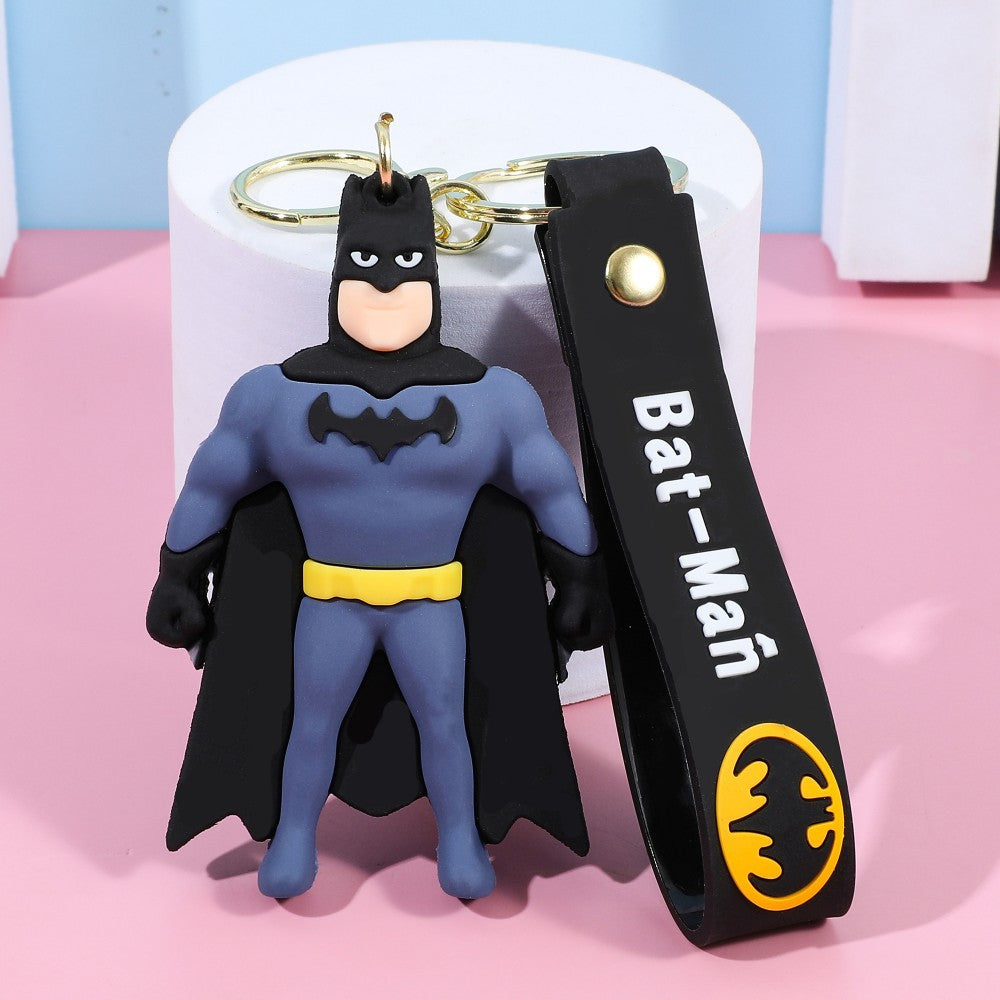 Cross-Border Clown Keychain Superhero Doll Car Keychain Batman Pendant Claw Machine Small Gift