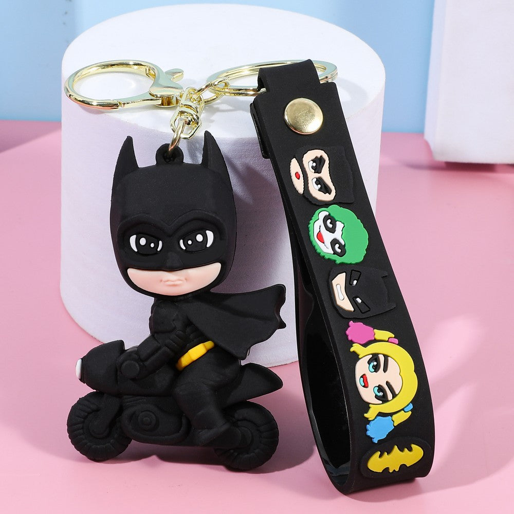 Cross-Border Clown Keychain Superhero Doll Car Keychain Batman Pendant Claw Machine Small Gift