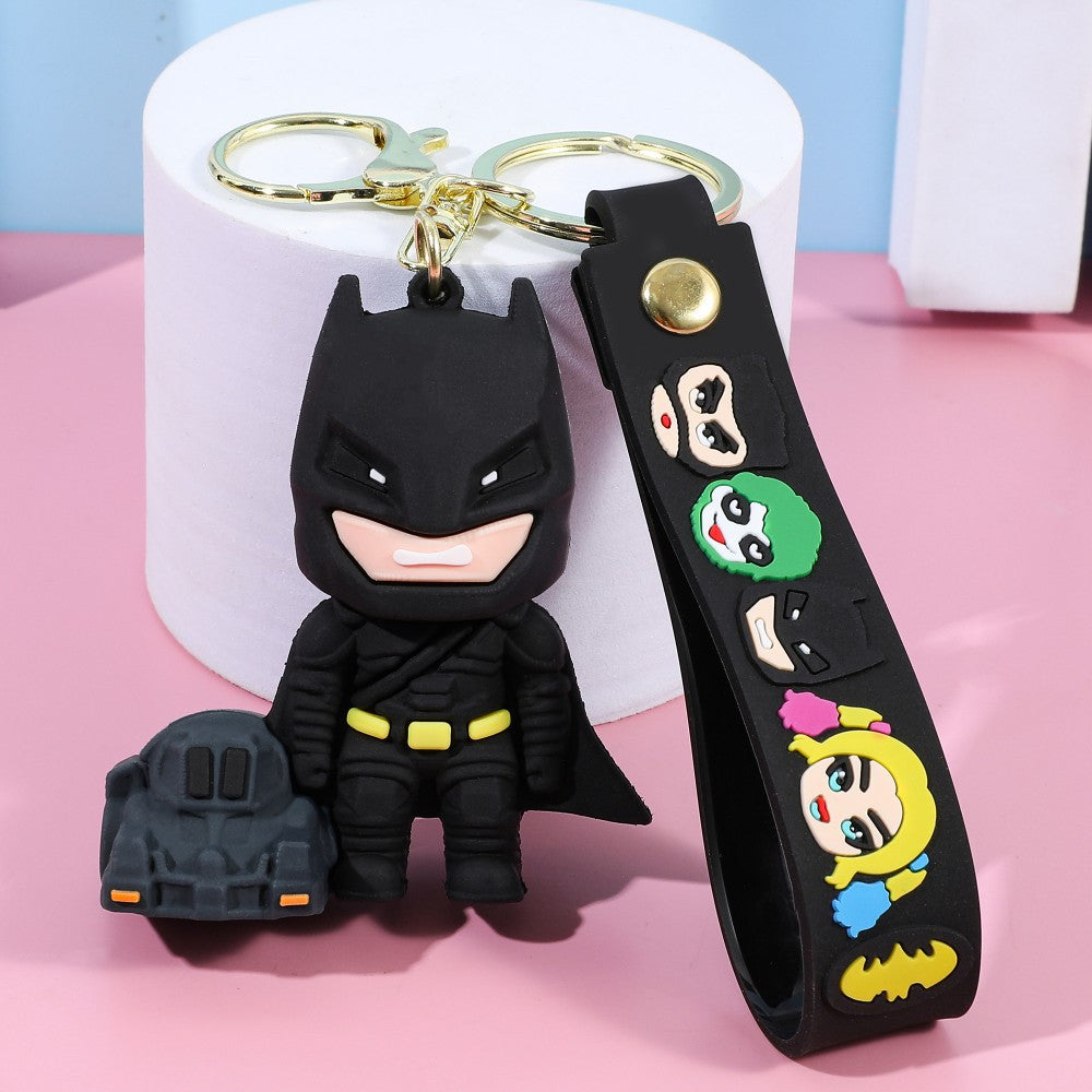 Cross-Border Clown Keychain Superhero Doll Car Keychain Batman Pendant Claw Machine Small Gift