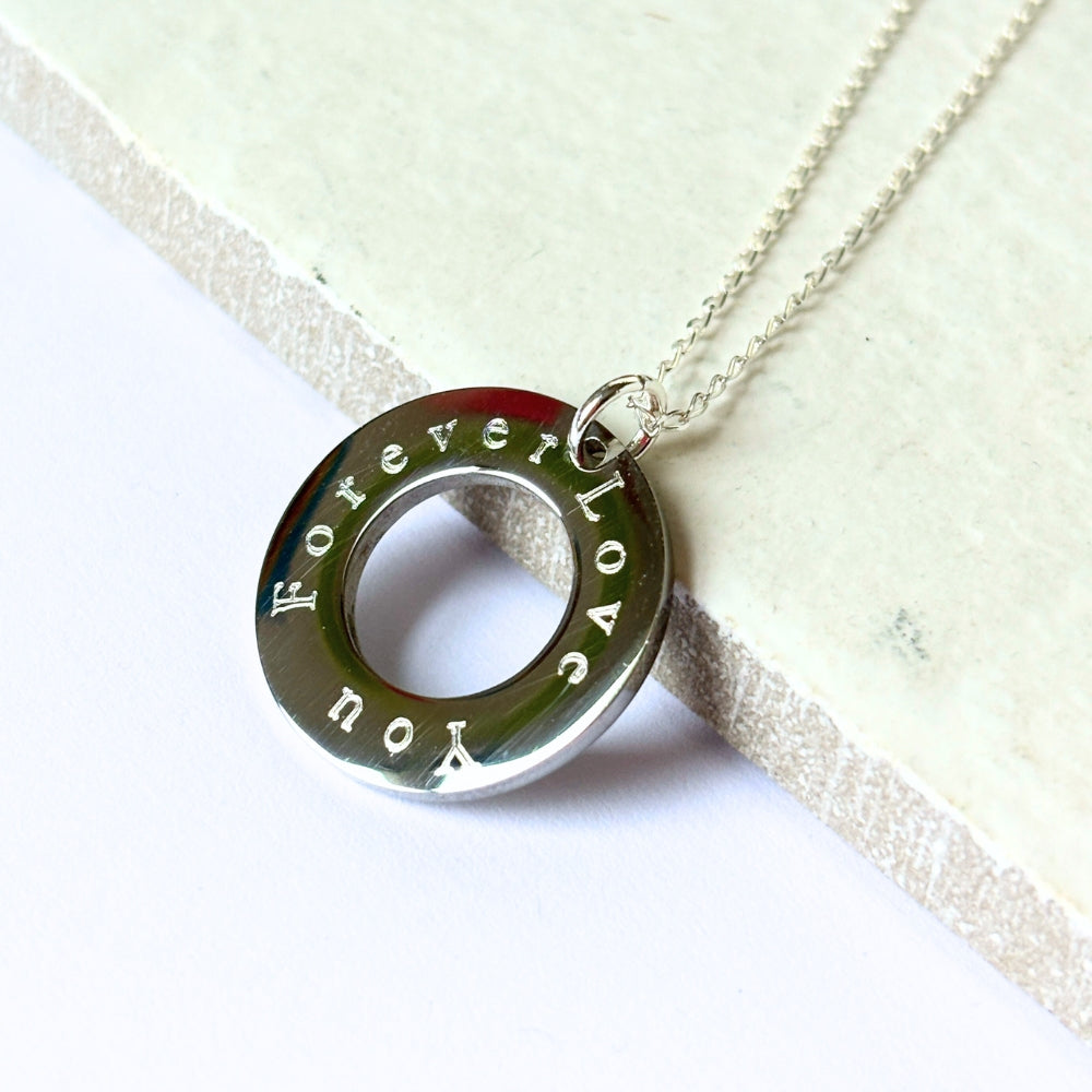 Personalised Engraved Infinity Necklace