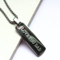 Collier pour homme avec chaîne moyenne et pendentif barre personnalisable