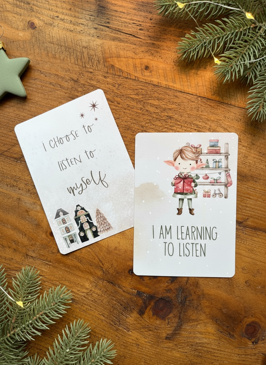 Festive Affirmation Cards | 25 Cards | Adults & Children