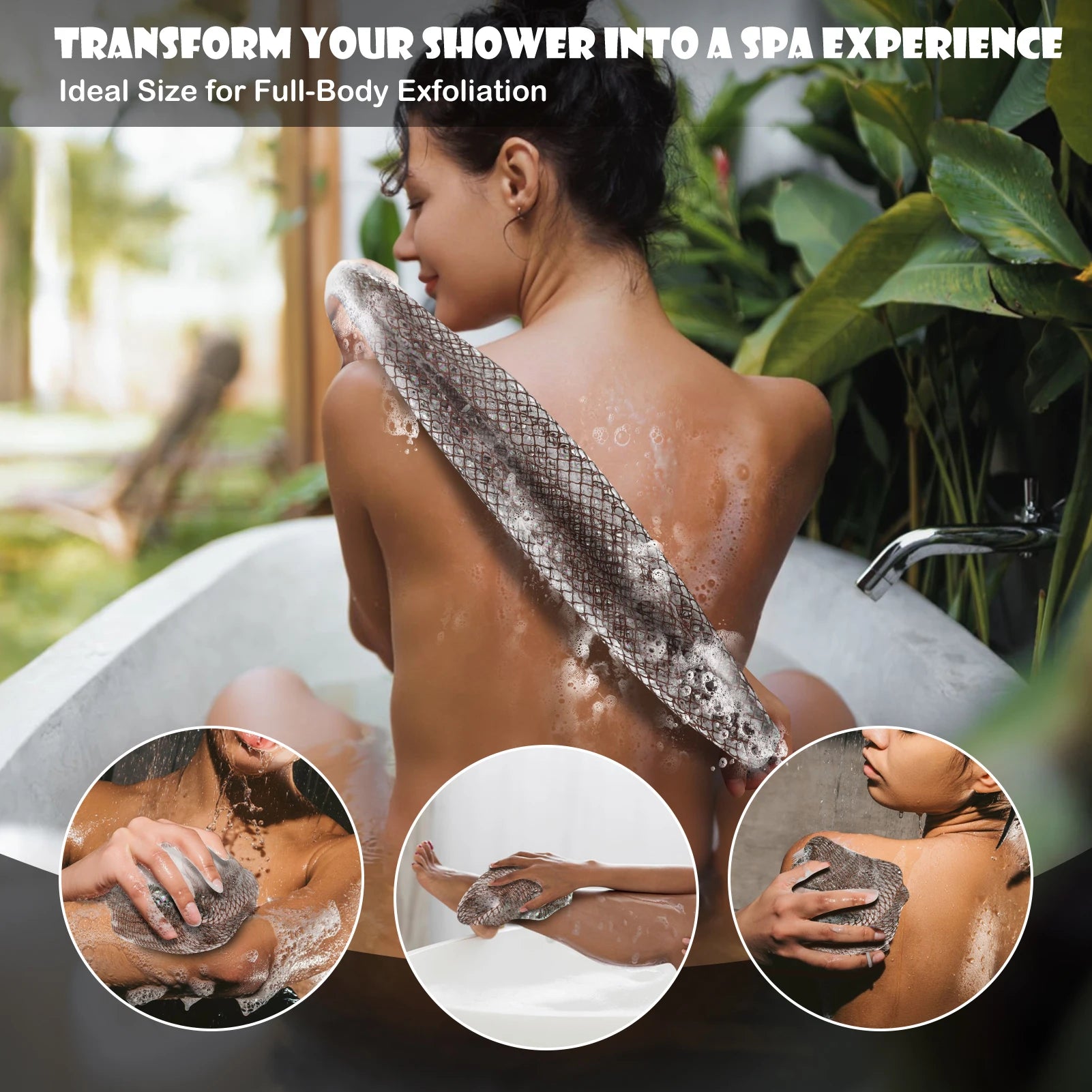 Éponge de bain africaine Sub-Saharienne (lot de 2)
