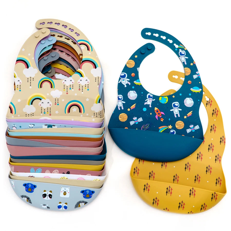 Cartoon Silicone Baby Bib