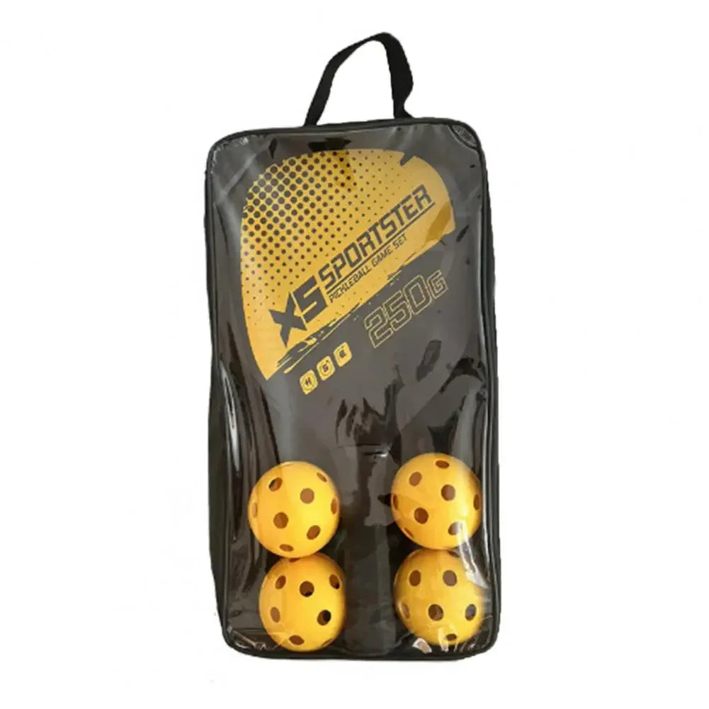 Pickleball Paddle Set – 2 Rackets, 4 Balls & Carry Bag