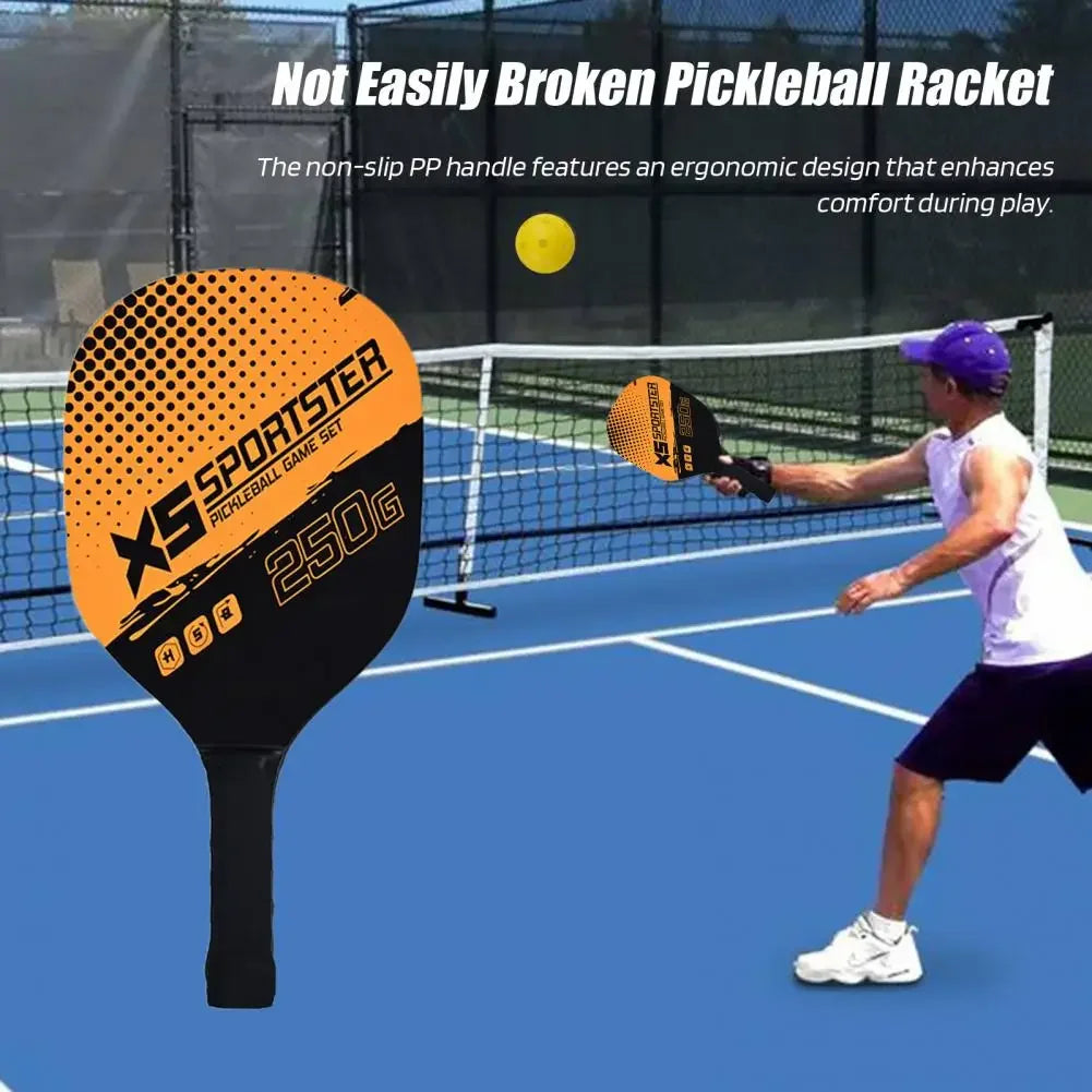 Pickleball Paddle Set – 2 Rackets, 4 Balls & Carry Bag