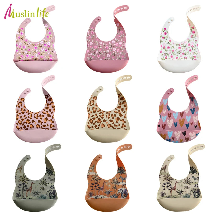 Cartoon Silicone Baby Bib