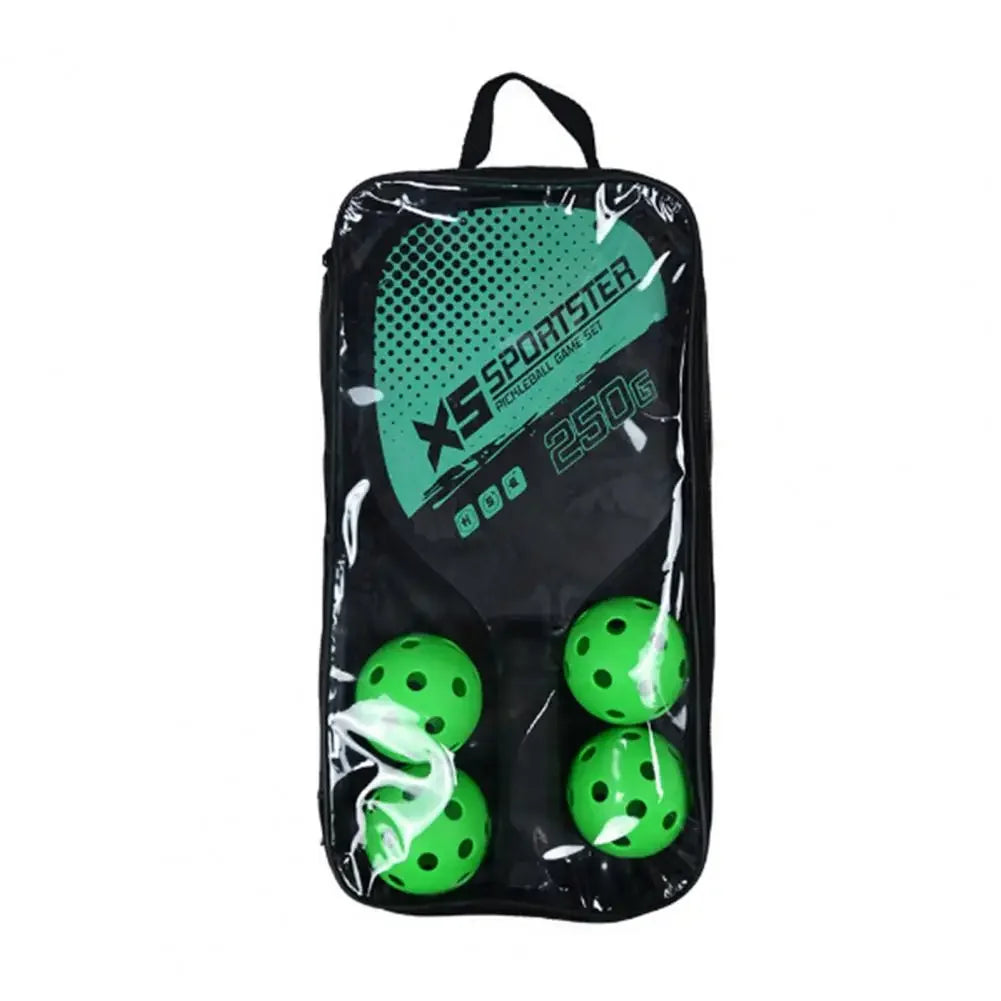 Pickleball Paddle Set – 2 Rackets, 4 Balls & Carry Bag
