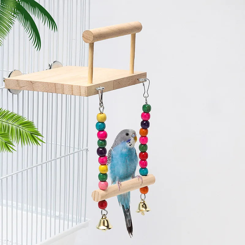 Ensemble de 8 jouets en bois pour oiseaux NaturePlay