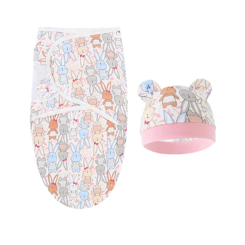 Baby Swaddle & Hat Set