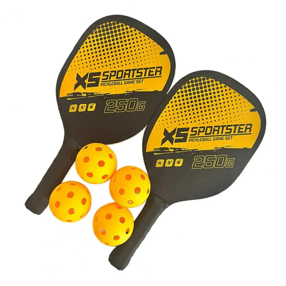 Pickleball Paddle Set – 2 Rackets, 4 Balls & Carry Bag