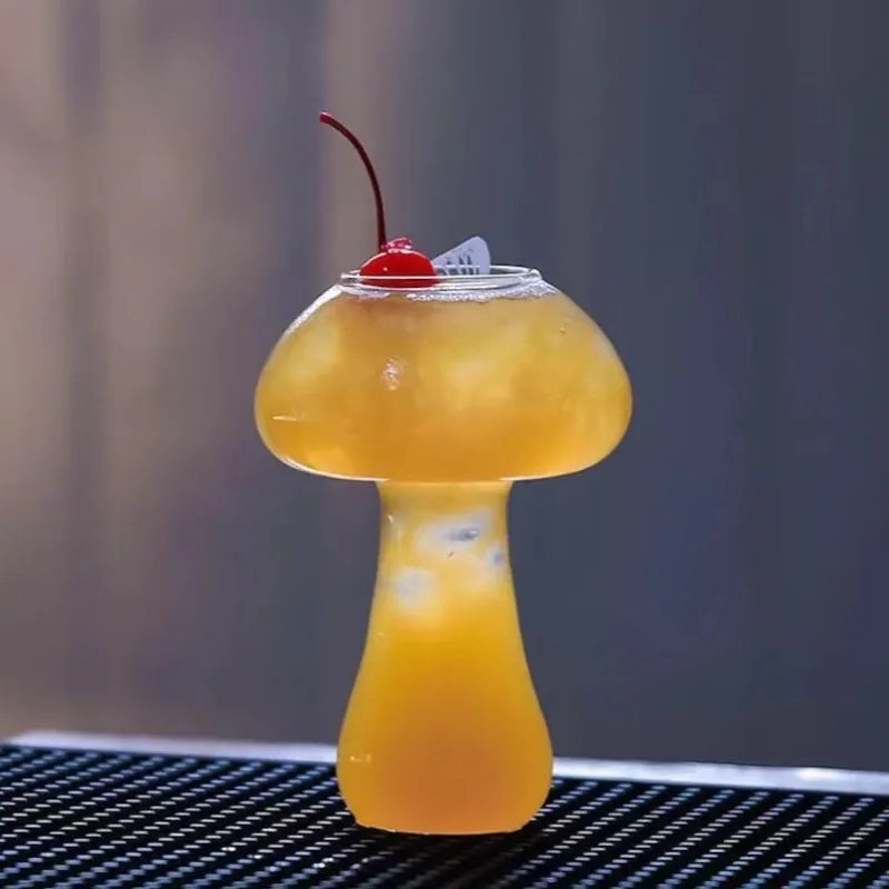 Mushroom-Shaped Glass Carafe