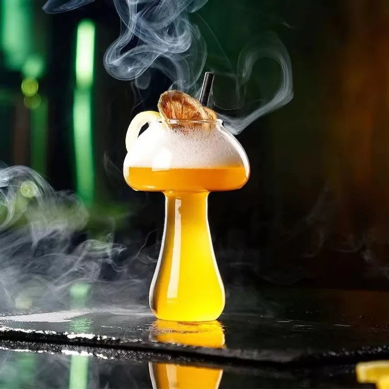 Mushroom-Shaped Glass Carafe