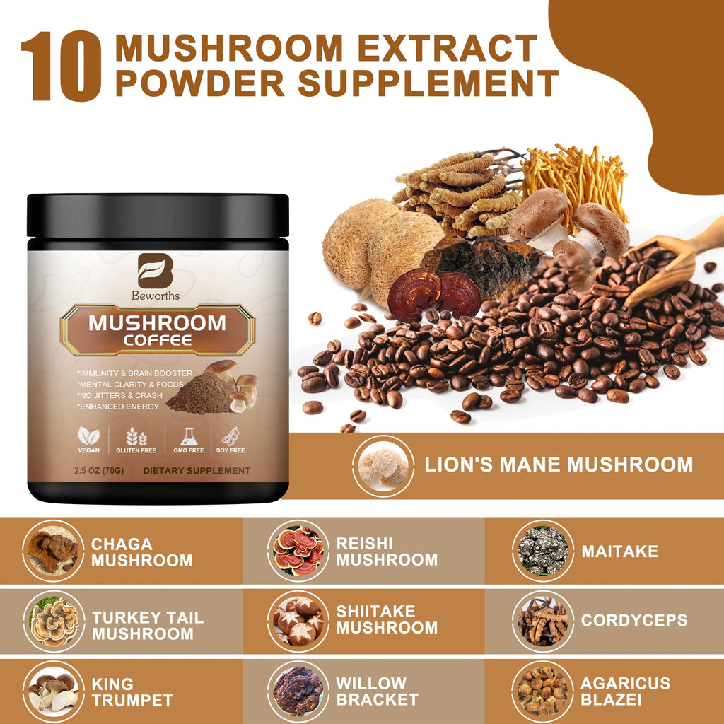 10-in-1 Mushroom Coffee Powder