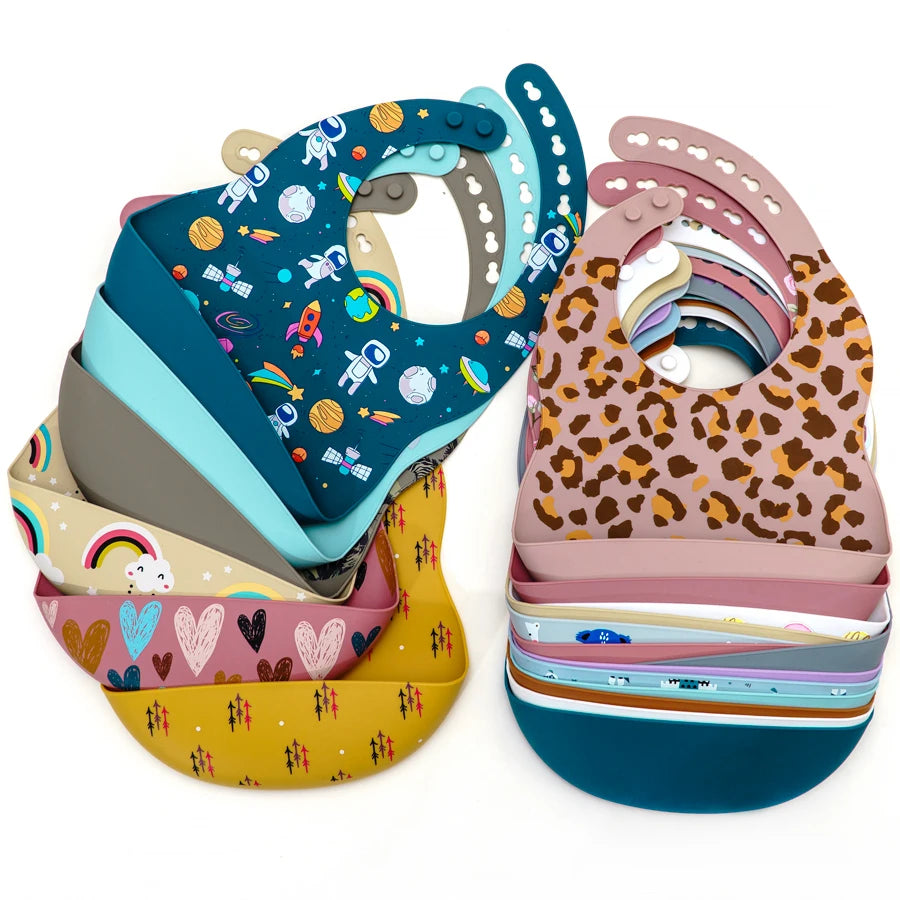 Cartoon Silicone Baby Bib