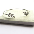 Silver Leaf Bangle