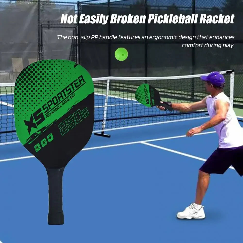 Pickleball Paddle Set – 2 Rackets, 4 Balls & Carry Bag