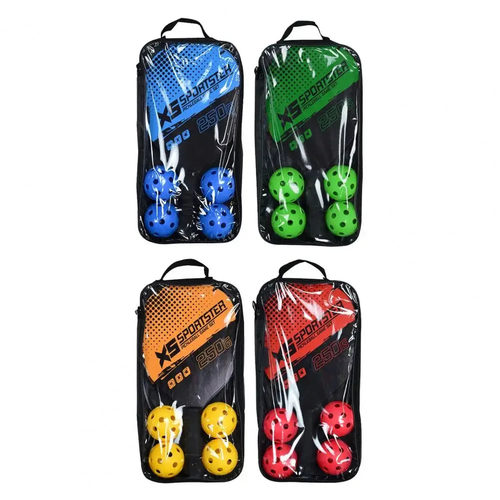 Pickleball Paddle Set – 2 Rackets, 4 Balls & Carry Bag