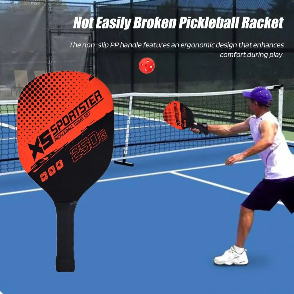 Pickleball Paddle Set – 2 Rackets, 4 Balls & Carry Bag
