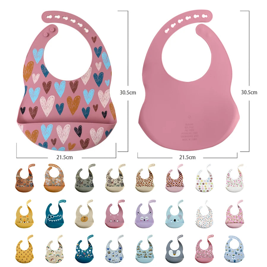 Cartoon Silicone Baby Bib