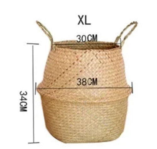 EcoWeave Seaweed Wicker Basket