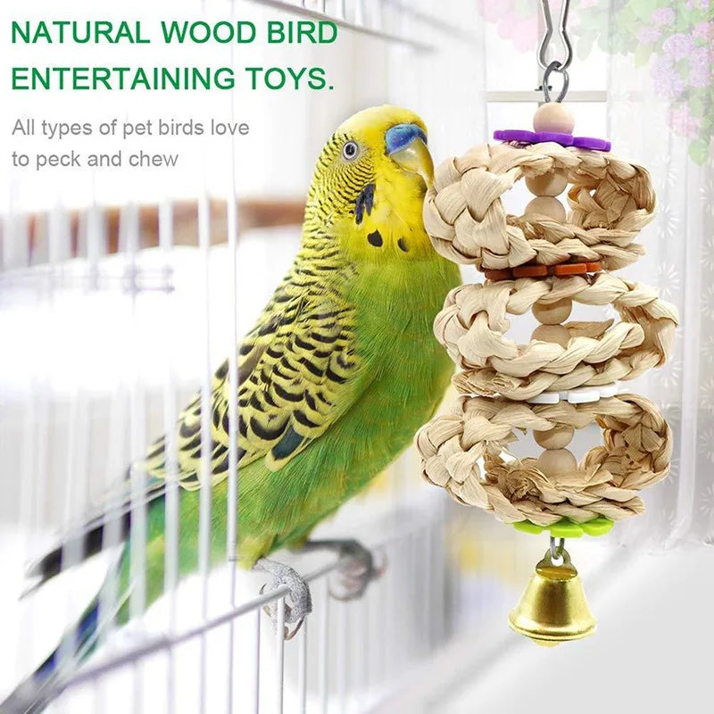 Ensemble de 8 jouets en bois pour oiseaux NaturePlay