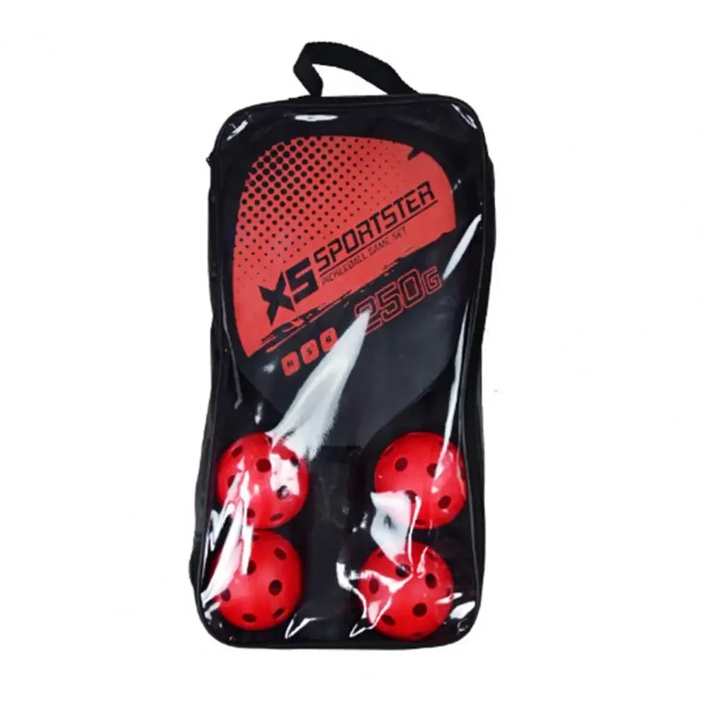 Pickleball Paddle Set – 2 Rackets, 4 Balls & Carry Bag