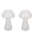 Mushroom-Shaped Glass Carafe