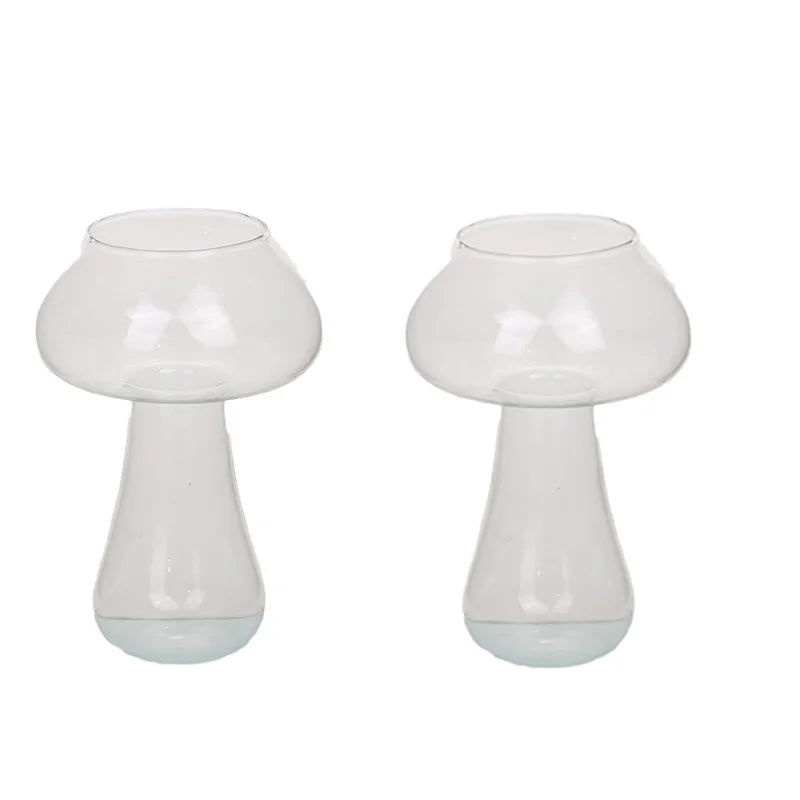Mushroom-Shaped Glass Carafe