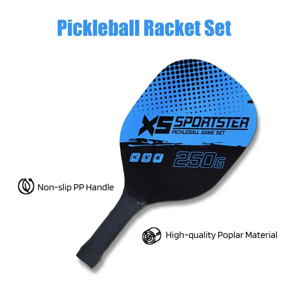 Pickleball Paddle Set – 2 Rackets, 4 Balls & Carry Bag