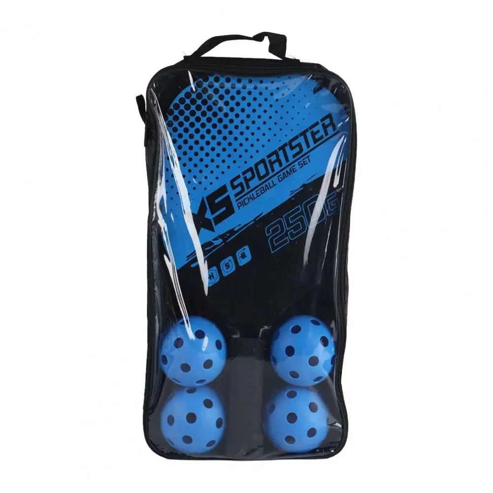 Pickleball Paddle Set – 2 Rackets, 4 Balls & Carry Bag