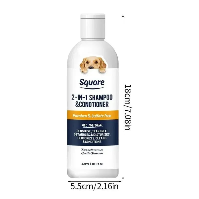 Squore 2 In 1 Natural Pet Shampoo & Conditioner