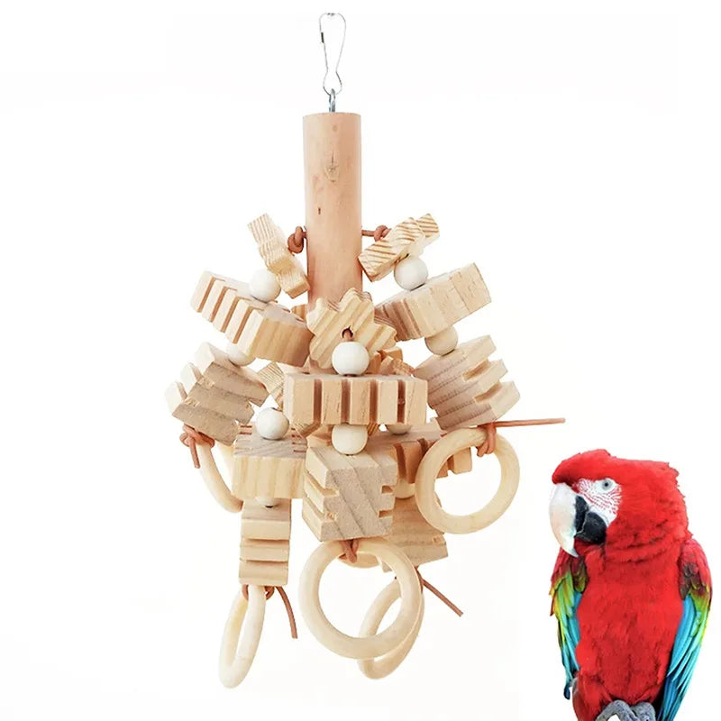 Ensemble de 8 jouets en bois pour oiseaux NaturePlay