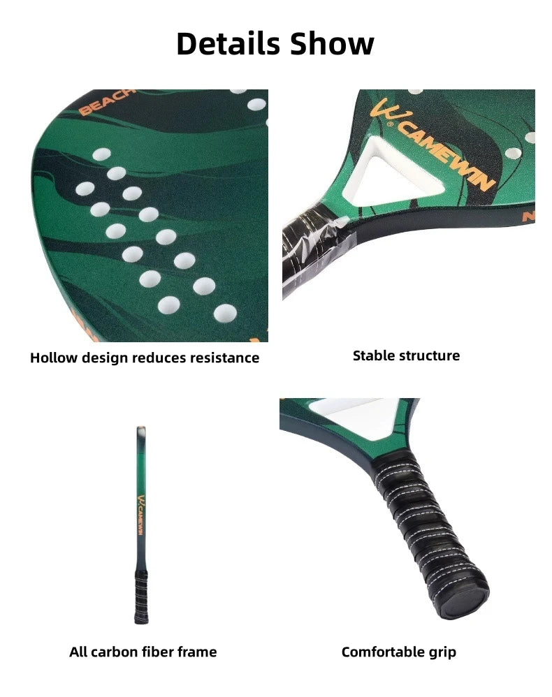CAMEWIN Beach Tennis Racket With Protective Bag Cover