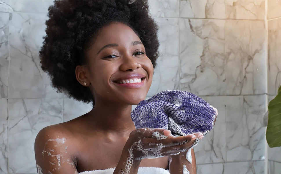Éponge de bain africaine Sub-Saharienne (lot de 2)