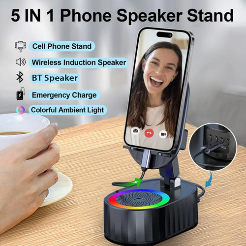 5-in-1 Wireless Speaker & Phone Stand