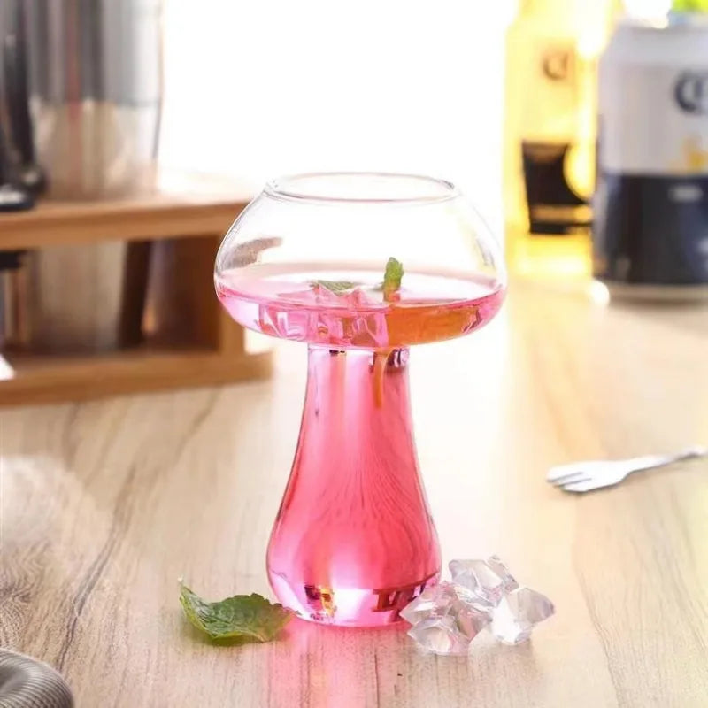 Mushroom-Shaped Glass Carafe