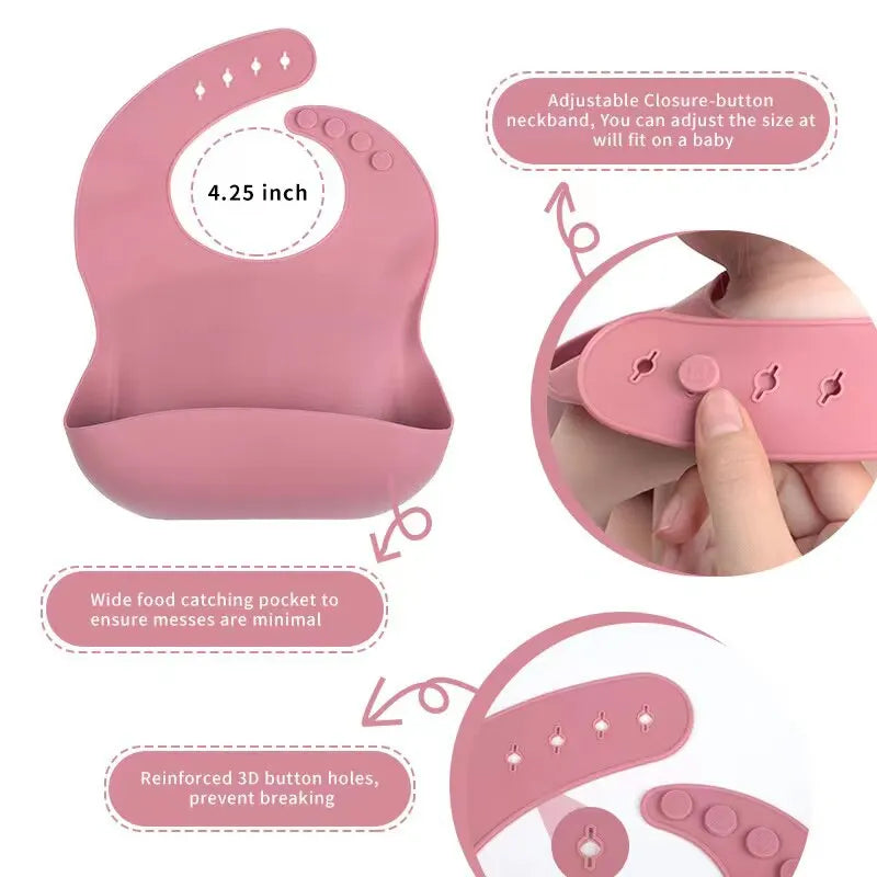 6-Piece Silicone Baby Feeding Set