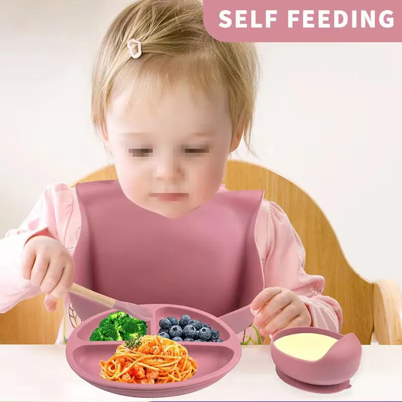 6-Piece Silicone Baby Feeding Set