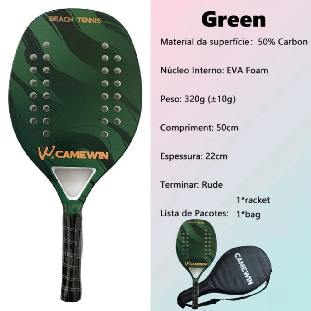 CAMEWIN Beach Tennis Racket With Protective Bag Cover