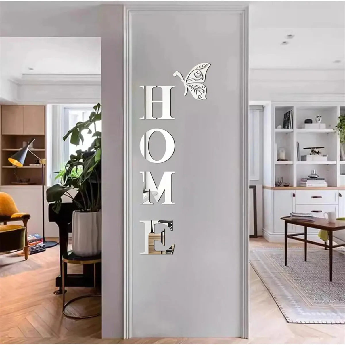 HOME Logo 3D Mirror Wall Sticker