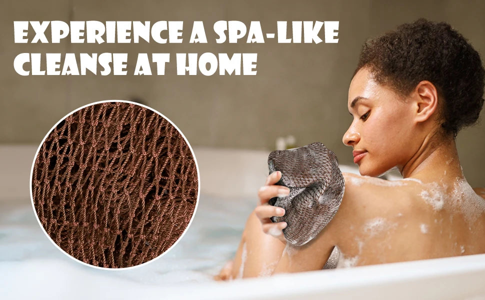 Éponge de bain africaine Sub-Saharienne (lot de 2)