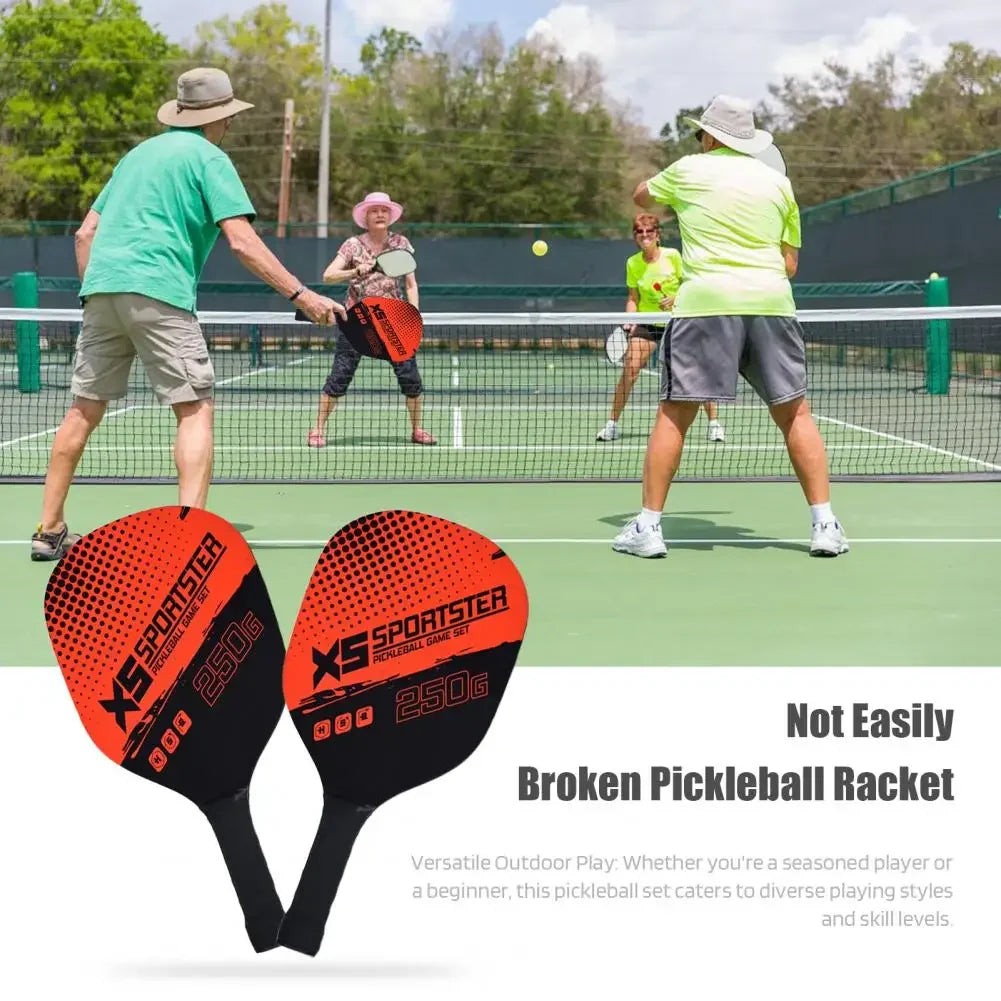 Pickleball Paddle Set – 2 Rackets, 4 Balls & Carry Bag