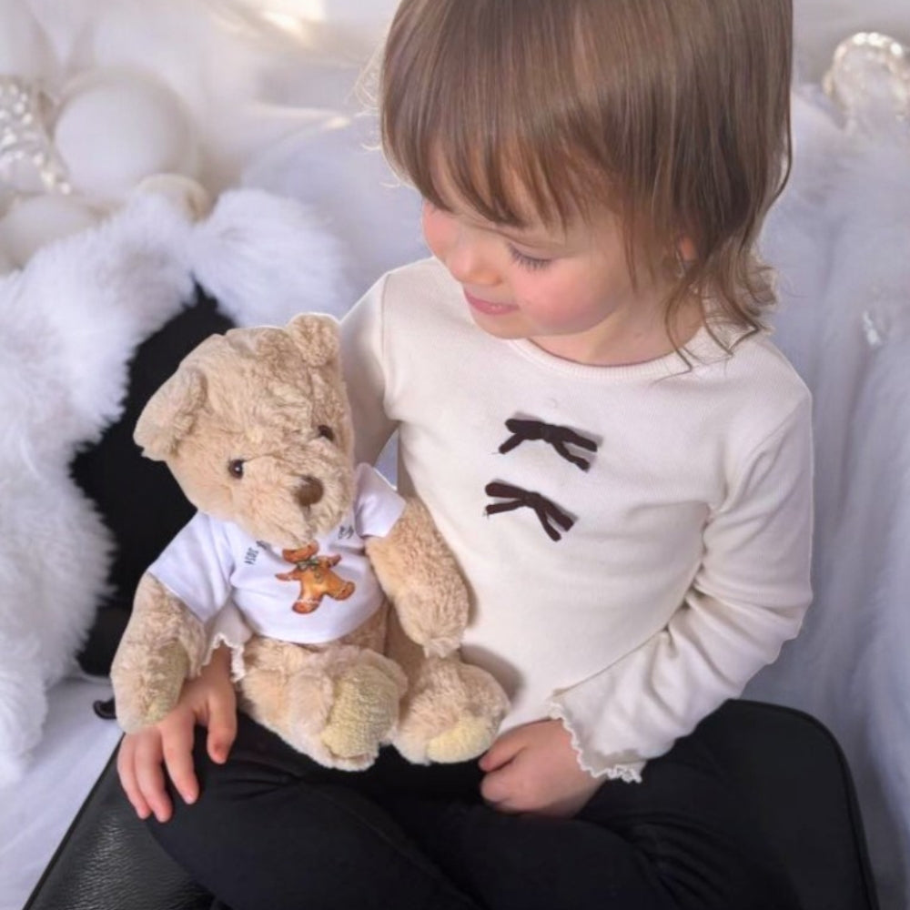 Peluche de luxe personnalisée | T-shirt "Bienvenue au monde 2026"
