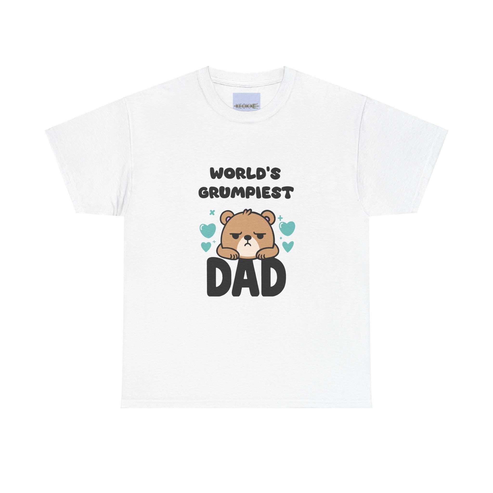 World's Grumpiest Dad T-Shirt | Funny Bear Cartoon Tee