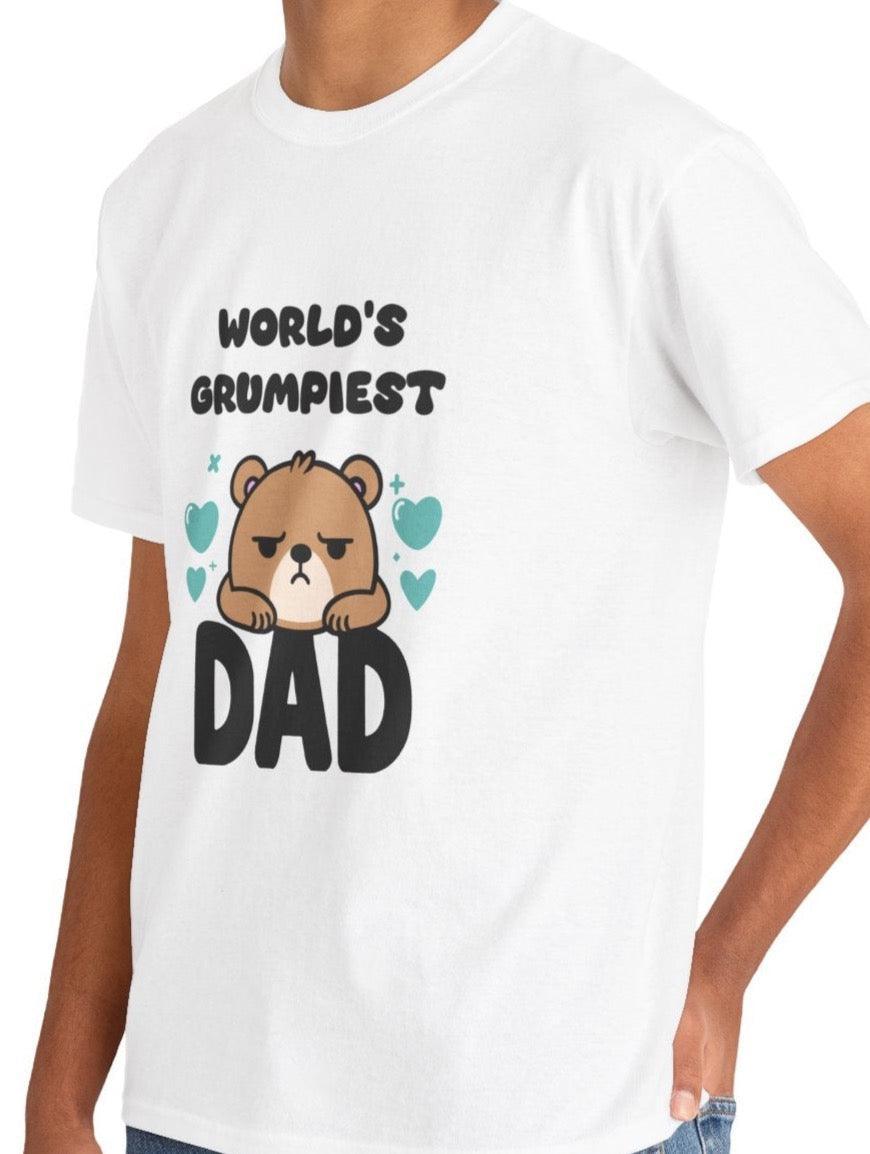World's Grumpiest Dad T-Shirt | Funny Bear Cartoon Tee