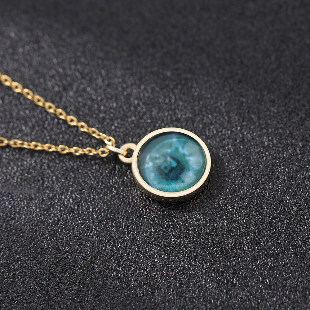 Collier photo iris personnalisé