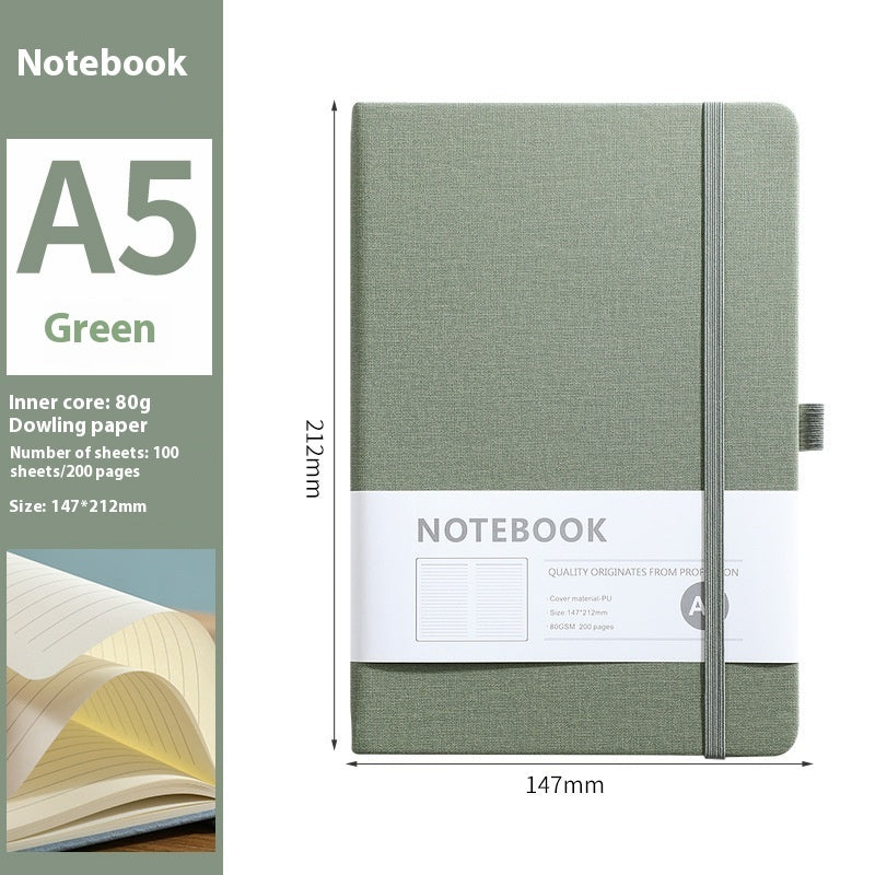 A5 PU Cloth Pattern Notebook | 200 Pages | Lined, Dotted & Grid Options