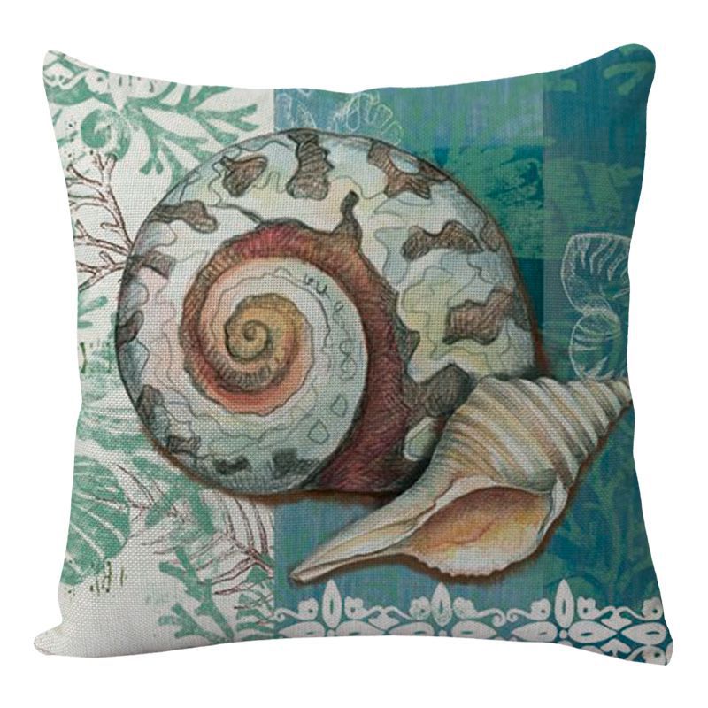 Ocean Life Linen Cushion Cover